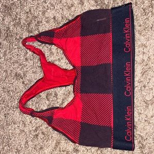 Plaid Calvin Klein modern cotton bralette